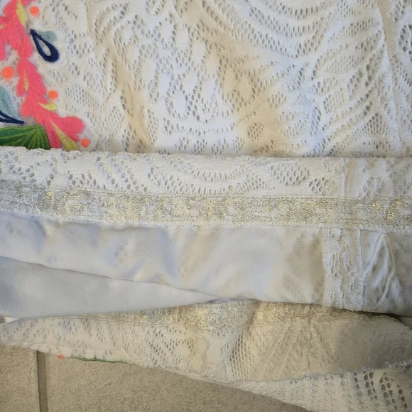 Lilly Pulitzer Resort White Pearl Shift Mini Tropical Fruit Lace Dress - Picture 7 of 11